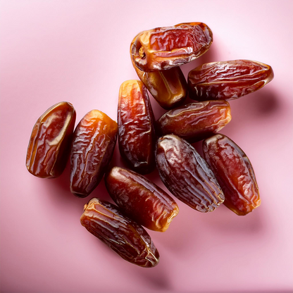 Mabroom dates, dark reddish-brown fruit pile