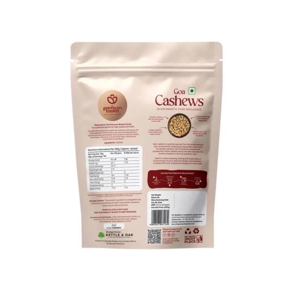 Second image of Goan Cashews W240 grade