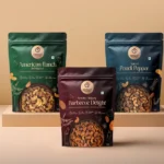 Three bags of Almons including, Pondi Pepper, Hickory BBQ, and American Ranch Almond